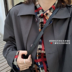 秋意浓 私服分享!上身惊喜 复古感古着油画+内搭王巧克力格子衬衫