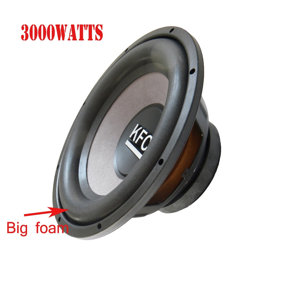 Top Quality 12inch 3000W 4ohmCar Audio Speaker Subwoofer  Non-press Cone Basket  Cloth Van Loud Speakers