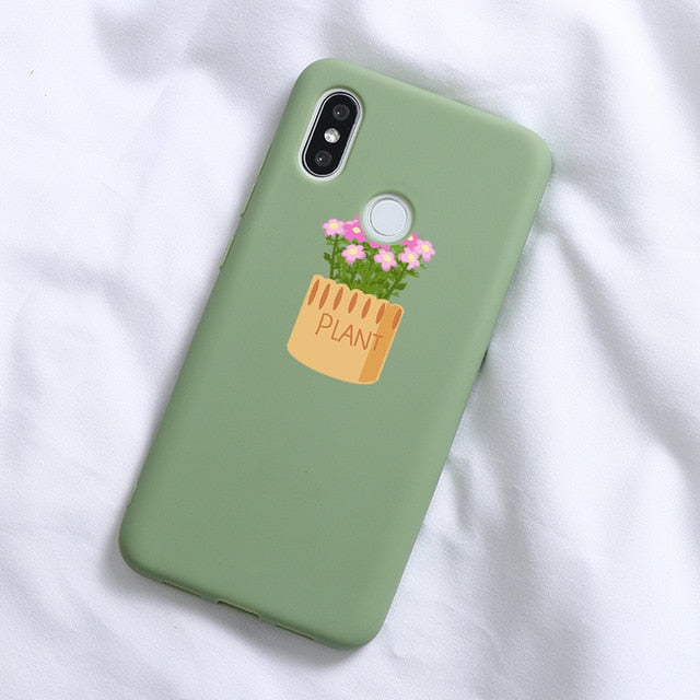 Cactus Avocado Soft TPU Case For Xiaomi Redmi Mi 9 A3 Note 8 8T T 4X 9 Pro 5 Plus 6 6A 7 7A 8 8A K20 Pro A1 A2 5X 6X Case Fundas